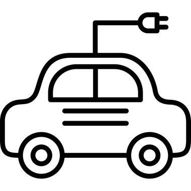 araba elektrikli ikon, taslak biçimi