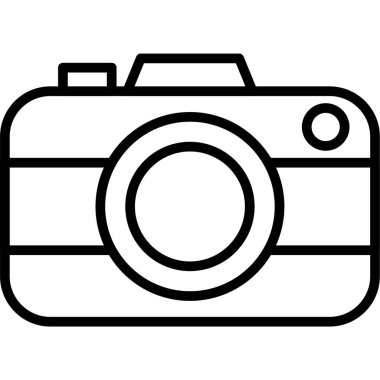 Kamera. Web simgesi basit illüstrasyon