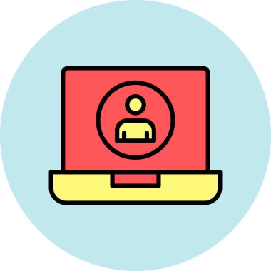 - İnternet. Web simgesi basit illüstrasyon