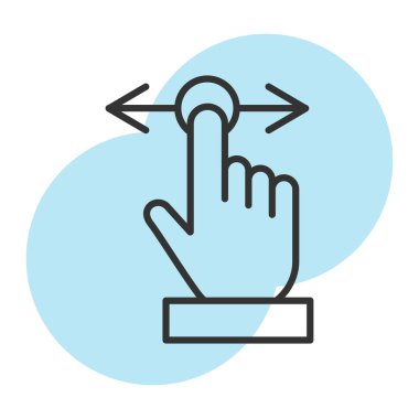 Parmak simgesi olan el imleci. vektör illüstrasyonu