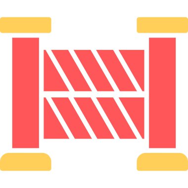 Çit. Web simgesi basit illüstrasyon