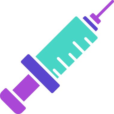 Enjeksiyon. Web simgesi basit illüstrasyon