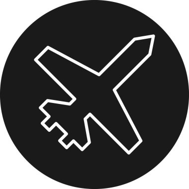 Uçak simgesinin vektör illüstrasyonu