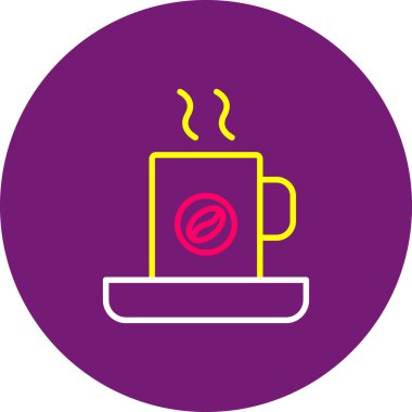 Kahve fincanı. Basit resimleme