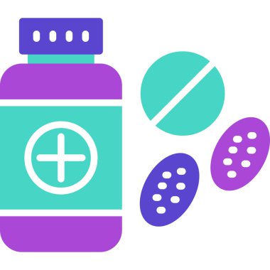 haplar ve kapsüller vektör simgesi.