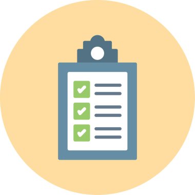 Kontrol listesi simgesinin vektör illüstrasyonu