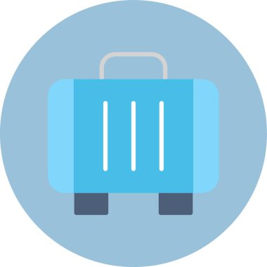 Bavul. Web simgesi basit illüstrasyon