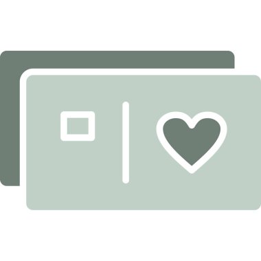 çevrimiçi kalp ikonu vektör illüstrasyonu