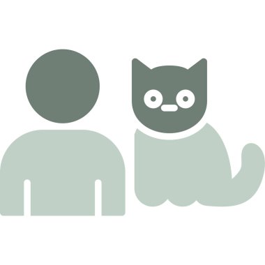 Şirin kedi ve köpek vektör çizimi tasarımı