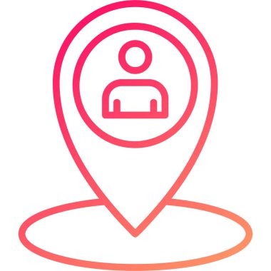 Konumu harita simgesi. Vektör çizim