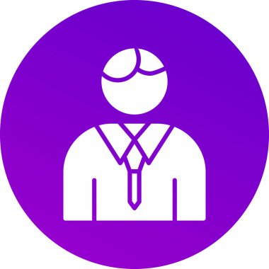 Kravatlı ve sakallı bir adamın vektör çizimi