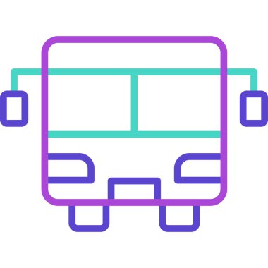 Otobüs. Web simgesi basit illüstrasyon