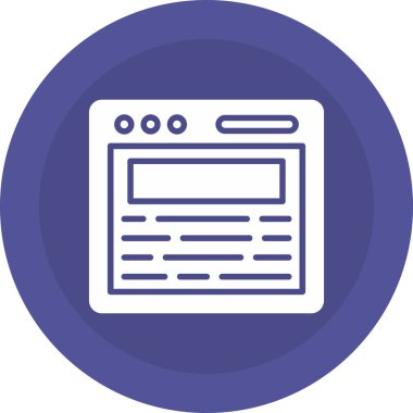 Web tarayıcısı. Web simgesi basit illüstrasyon