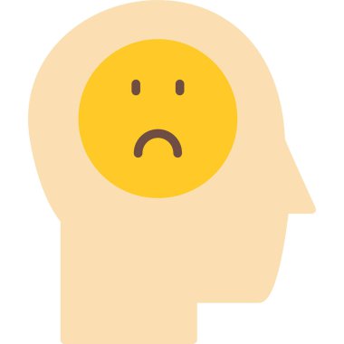 İnsan baş ikon vektör çizimi tasarımı