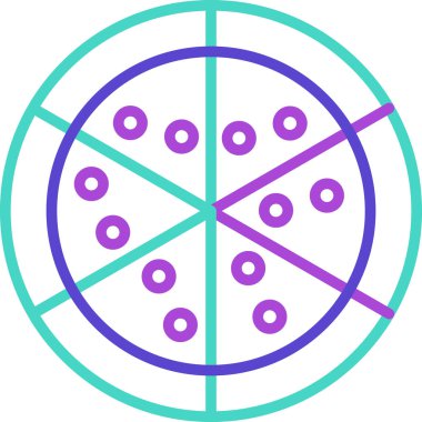 Pizza simgesinin vektör illüstrasyonu