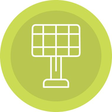 Güneş enerjisi simgesinin vektör illüstrasyonu