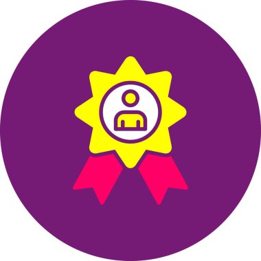 Madalya ikon vektör illüstrasyonu