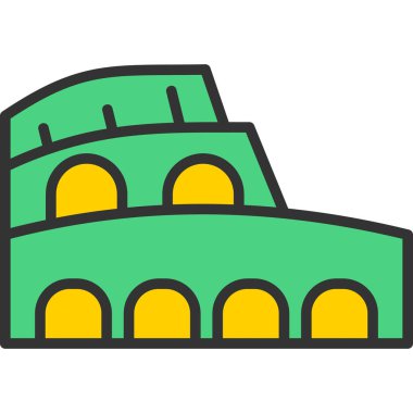 Bina. Web simgesi basit illüstrasyon