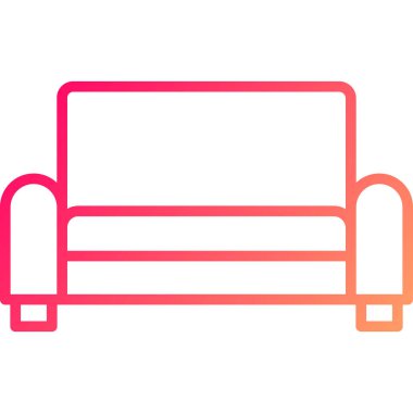 Kanepe. Web simgesi basit illüstrasyon