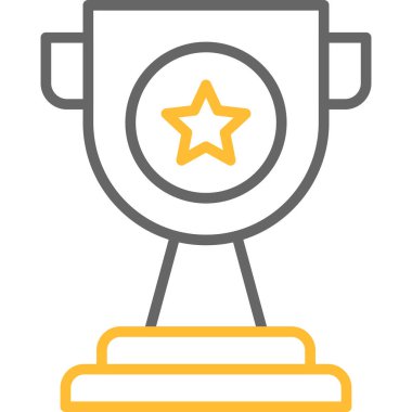 ödül kupa simgesi, vektör illüstrasyonu