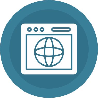 Web simgesi, vektör illüstrasyonu. internet kavramı