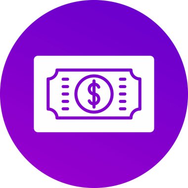 Dolar. Web simgesi basit illüstrasyon