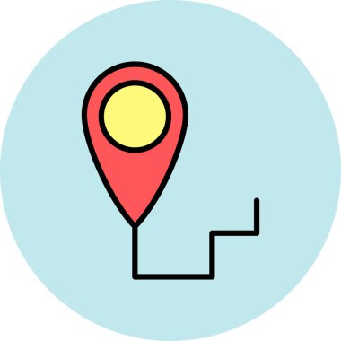 konum. Web simgesi basit illüstrasyon