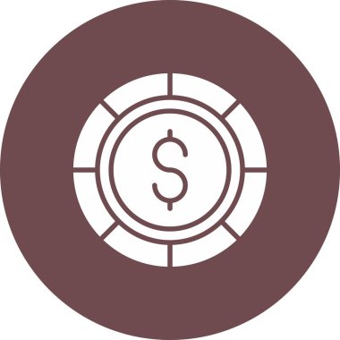 Dolar. Web simgesi basit illüstrasyon