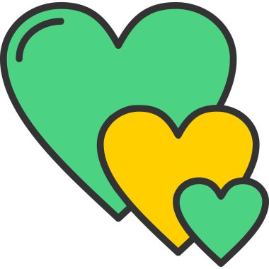 Kalp. Web simgesi basit illüstrasyon