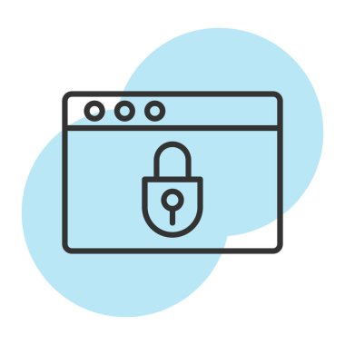 internet vektör renk çizgisi simgesi