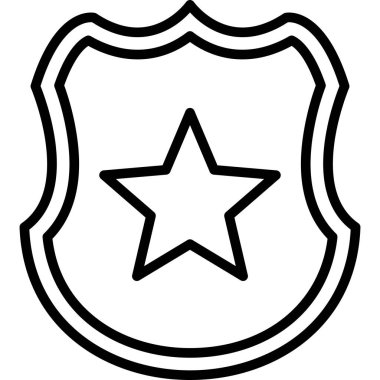 Rozet simgesi, vektör illüstrasyonu