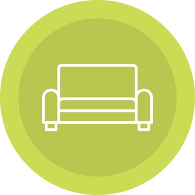 Kanepe. Web simgesi basit illüstrasyon