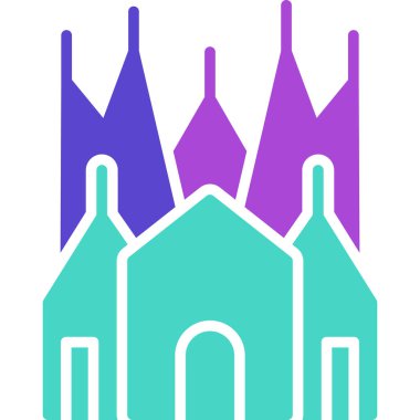 Kiliseye. Web simgesi basit illüstrasyon