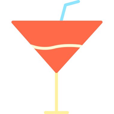 Kokteyl. Web simgesi basit illüstrasyon