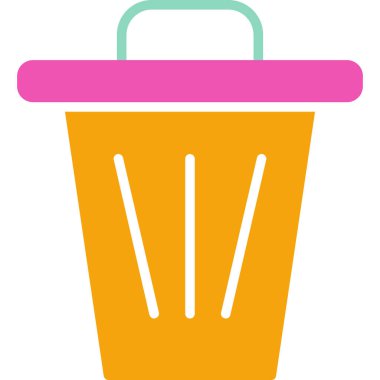 Sepet alışveriş simgesi, basit vektör illüstrasyonu