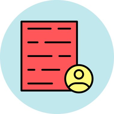 Belge. Web simgesi basit illüstrasyon