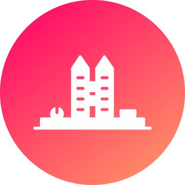 şehir simgesi vektör illüstrasyonu