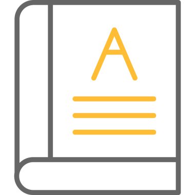 Bir kitap simgesinin vektör illüstrasyonu