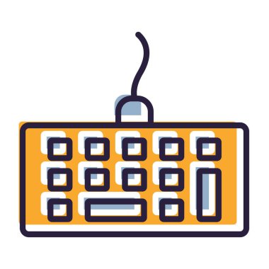 düğme simgesi olan elektronik hesap makinesi