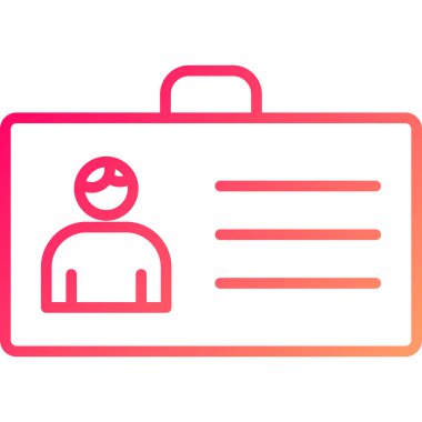 ID kart simgesi vektör illüstrasyonu