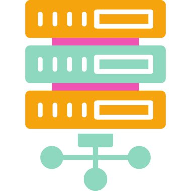 Sunucu. Web simgesi basit illüstrasyon