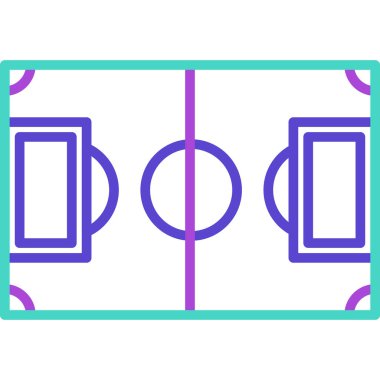 Futbol simgesinin vektör illüstrasyonu