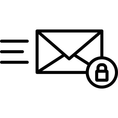E- posta güvenlik simgesi vektör illüstrasyonu