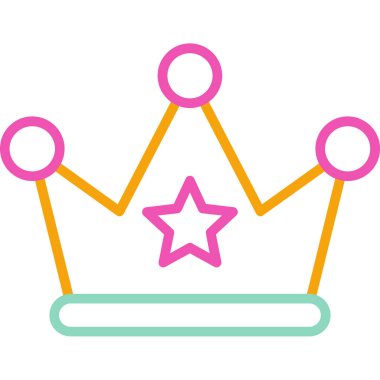 taç simgesi vektör illüstrasyonu