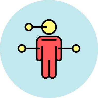 Bir kişi simgesinin vektör illüstrasyonu