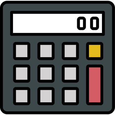 hesap makinesi simgesi, vektör illüstrasyonu