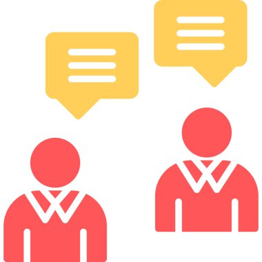 Konuş. Web simgesi basit illüstrasyon