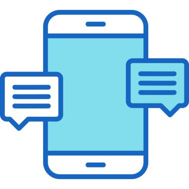 Cep telefonu mesajı. Basit illüstrasyon