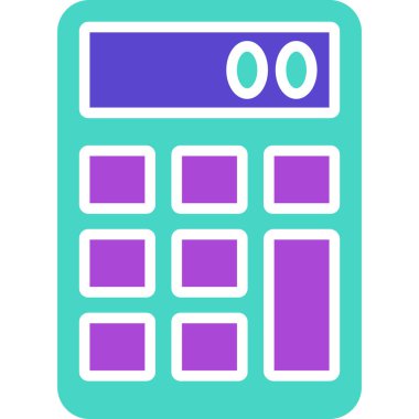 Hesap makinesi. Web simgesi basit illüstrasyon