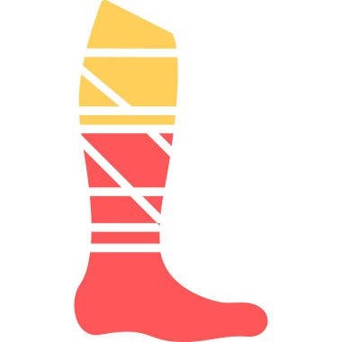 Bir çift çorabın sıcak renkli modern vektör çizimi